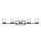 Z-Lite Bleeker Street 5 Light Vanity, Matte Black & Clear 475-5V-MB-CH - alternate 6